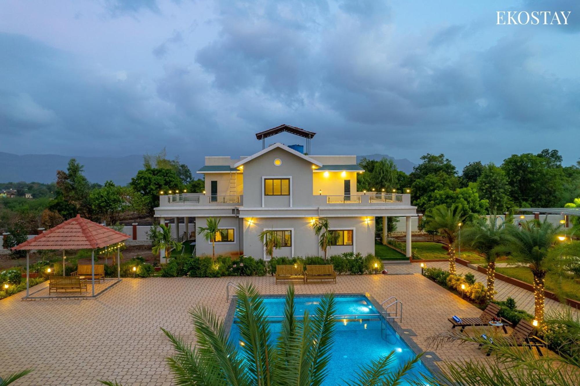 Ekostay Gold Palm Estate I Cricket Turf I Rain Dance I 2 Acre Property Karjat Zewnętrze zdjęcie