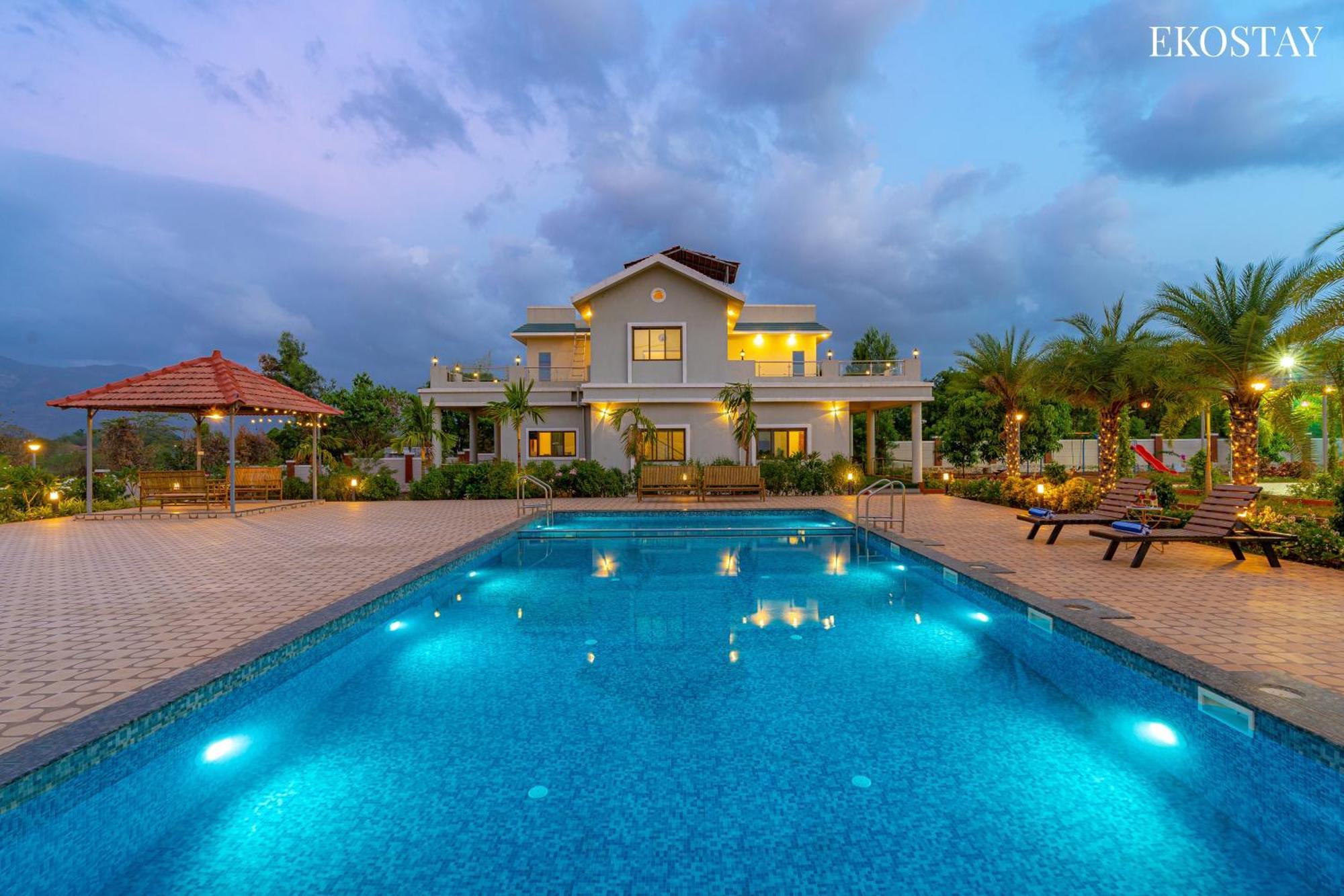 Ekostay Gold Palm Estate I Cricket Turf I Rain Dance I 2 Acre Property Karjat Zewnętrze zdjęcie